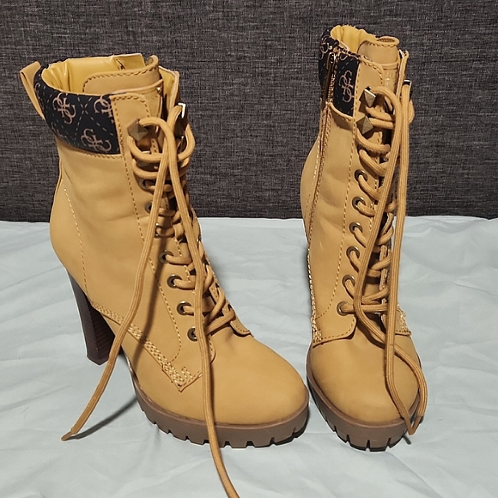 Guess heeled platform boots